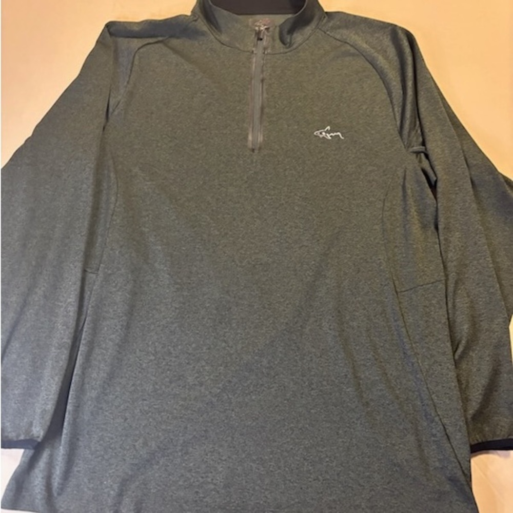 Greg Norman Collection Olive and Black Qaurter Zip Pull Over